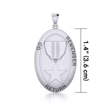 Military Medallion Silver Pendant TP2916 - Jewelry
